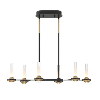 Torcia LED Chandelier in Black and Brass (40|45713-019)