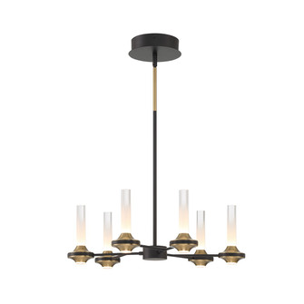 Torcia LED Chandelier in Black and Brass (40|45712-012)