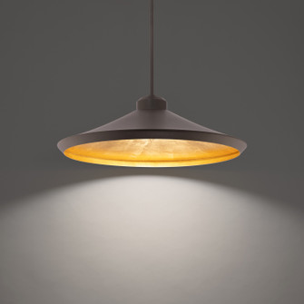 Alfa LED Pendant in Bronze & Gold Leaf (281|PD-90324-BZ/GL)