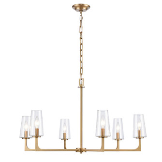 Fitzroy Six Light Chandelier in Lacquered Brass (45|89976/6)