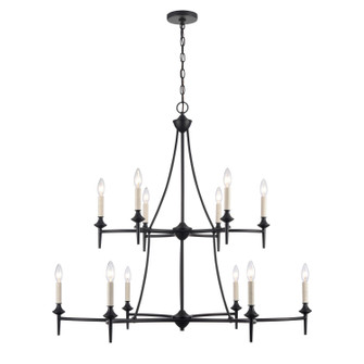 Solomon 12 Light Chandelier in Matte Black (45|89699/6+6)