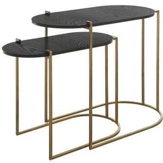 Aztec Nesting Tables, Set/2 in Antique Brass (52|22882)