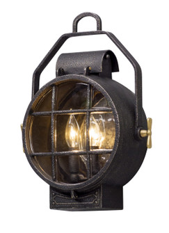 Point Lookout Two Light Wall Lantern in Aged Silver W Pol Brass (67|B5031-APW)