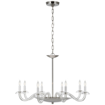Brigitte LED Chandelier in Clear Glass and Polished Nickel (268|PCD 5020CG/PN)