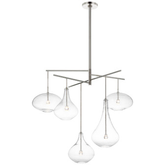 Lomme LED Chandelier in Polished Nickel (268|CD 5025PN-CG)