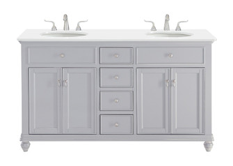 Otto Double Bathroom Vanity in Grey (173|VF12360DGR-VW)