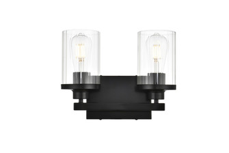 Saanvi Two Light Bath Sconce in Black and Clear (173|LD7316W12BLK)