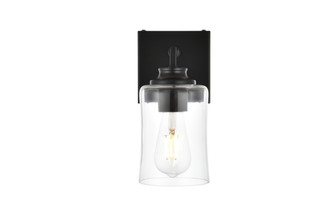 Ronnie One Light Bath Sconce in Black and Clear (173|LD7314W5BLK)
