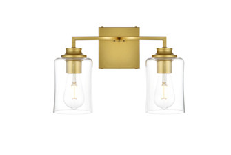 Ronnie Two Light Bath Sconce in Brass and Clear (173|LD7314W14BRA)
