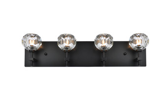 Graham Four Light Wall Sconce in Black and Clear (173|3509W25BK)