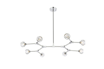 Zayne Eight Light Pendant in Chrome and Clear (173|3508D45C)