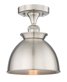 Edison One Light Semi-Flush Mount in Brushed Satin Nickel (405|616-1F-SN-M14-SN)