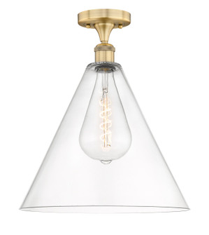 Edison One Light Semi-Flush Mount in Brushed Brass (405|616-1F-BB-GBC-162)