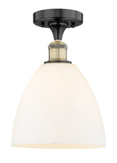 Edison One Light Semi-Flush Mount in Black Antique Brass (405|616-1F-BAB-GBD-91)