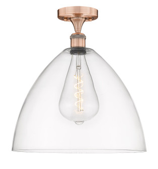 Edison One Light Semi-Flush Mount in Antique Copper (405|616-1F-AC-GBD-162)