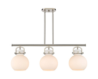 Downtown Urban Three Light Island Pendant in Satin Nickel (405|410-3I-SN-G410-10WH)