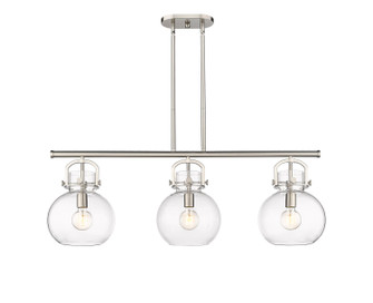 Downtown Urban Three Light Island Pendant in Satin Nickel (405|410-3I-SN-G410-10CL)