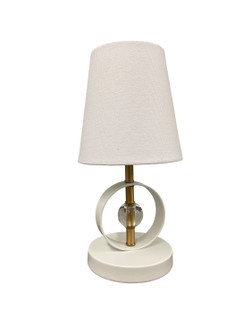 Bryson One Light Accent Lamp in Weathered Brass/White (30|B210-WB/WT)