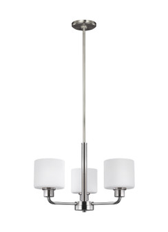 Canfield Three Light Chandelier in Brushed Nickel (1|3128803-962)