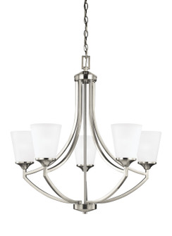 Hanford Five Light Chandelier in Brushed Nickel (1|3124505EN3-962)