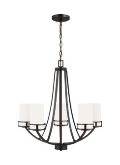 Robie Five Light Chandelier in Bronze (1|3121605EN3-710)