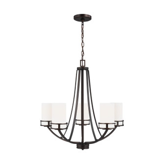 Robie Five Light Chandelier in Bronze (1|3121605-710)