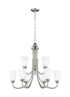 Seville Nine Light Chandelier in Brushed Nickel (1|3120209EN3-962)