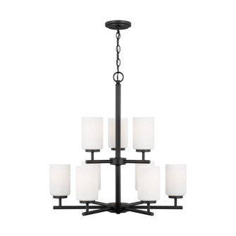 Oslo Nine Light Chandelier in Midnight Black (1|31162EN3-112)