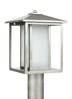 Hunnington One Light Outdoor Post Lantern in Weathered Pewter (1|89129-57)