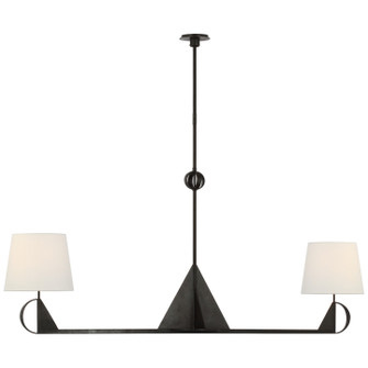 Auxerre LED Linear Chandelier in Aged Iron (268|TOB 5422AI-L)