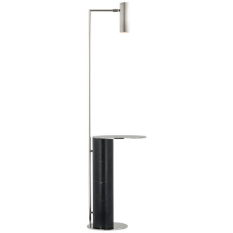 Alma LED Floor Lamp in Polished Nickel and Black Marble (268|KW 1612PN/BM)