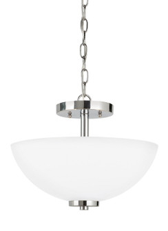 Oslo Two Light Semi-Flush Convertible Pendant in Chrome (1|77160EN3-05)