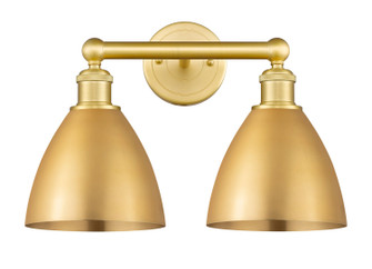 Edison Two Light Bath Vanity in Satin Gold (405|616-2W-SG-MBD-75-SG)