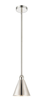 Edison One Light Mini Pendant in Polished Nickel (405|616-1S-PN-MBC-8-PN)