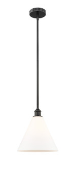 Edison One Light Mini Pendant in Matte Black (405|616-1S-BK-GBC-121)