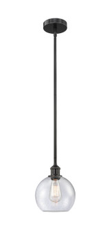 Edison One Light Mini Pendant in Matte Black (405|616-1S-BK-G124-8)