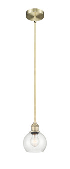 Edison One Light Mini Pendant in Antique Brass (405|616-1S-AB-G124-6)