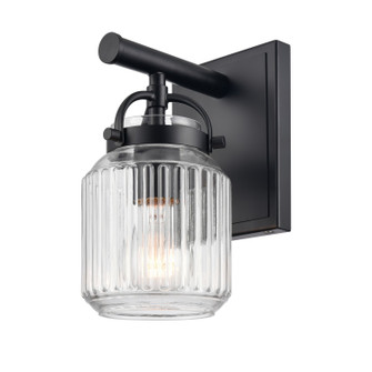 Downtown Urban One Light Wall Sconce in Matte Black (405|416-1W-BK-G416-6CL)
