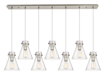 Downtown Urban Three Light Linear Pendant in Brushed Satin Nickel (405|127-410-1PS-SN-G411-8SDY)