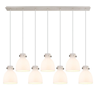 Downtown Urban Four Light Linear Pendant in Polished Nickel (405|127-410-1PS-PN-G412-8WH)