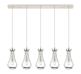 Downtown Urban LED Linear Pendant in Polished Nickel (405|125-451-1P-PN-G451-5CL)