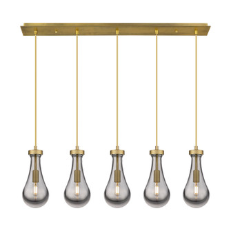 Downtown Urban LED Linear Pendant in Brushed Brass (405|125-451-1P-BB-G451-5SM)
