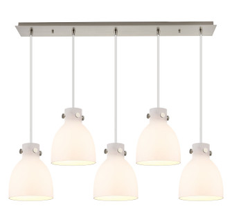 Downtown Urban One Light Linear Pendant in Brushed Satin Nickel (405|125-410-1PS-SN-G412-8WH)