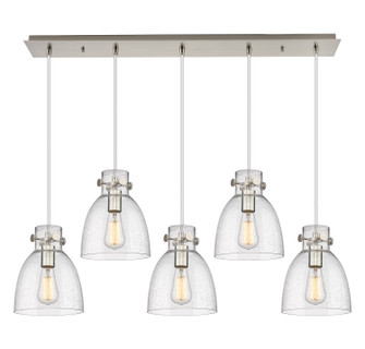 Downtown Urban Five Light Linear Pendant in Brushed Satin Nickel (405|125-410-1PS-SN-G412-8SDY)