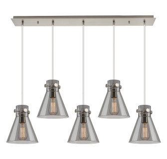 Downtown Urban Six Light Linear Pendant in Brushed Satin Nickel (405|125-410-1PS-SN-G411-8SM)