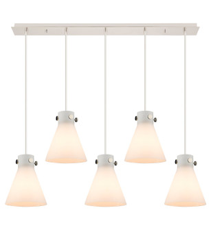 Downtown Urban One Light Linear Pendant in Polished Nickel (405|125-410-1PS-PN-G411-8WH)