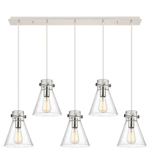 Downtown Urban Five Light Linear Pendant in Polished Nickel (405|125-410-1PS-PN-G411-8SDY)