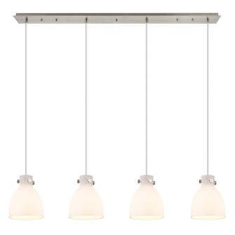 Downtown Urban Five Light Linear Pendant in Brushed Satin Nickel (405|124-410-1PS-SN-G412-8WH)