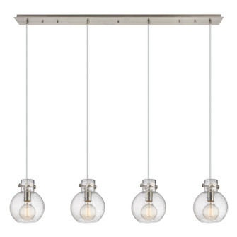 Newton Four Light Linear Pendant in Brushed Satin Nickel (405|124-410-1PS-SN-G410-8SDY)