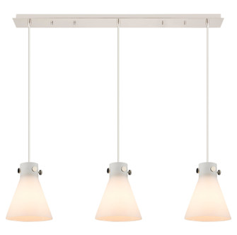 Downtown Urban Nine Light Linear Pendant in Polished Nickel (405|123-410-1PS-PN-G411-8WH)
